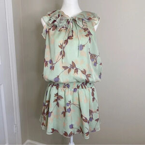 Amanda Uprichard Belle Kimmie Dress in Monte Carlo Ruffle Floral Feminine LARGE